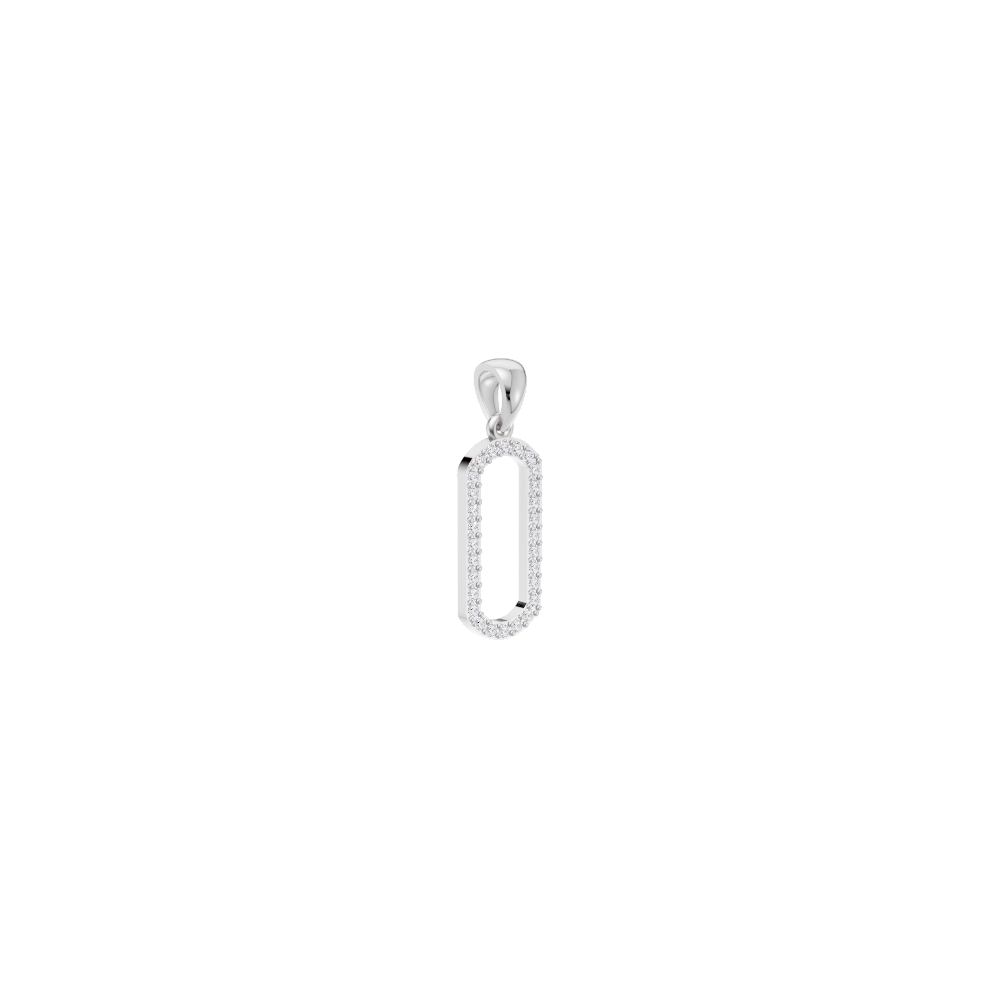 Aarinya Geometric Diamond Link Pendant Set, The Lumina Oval Paperclip Diamond Pendant Set