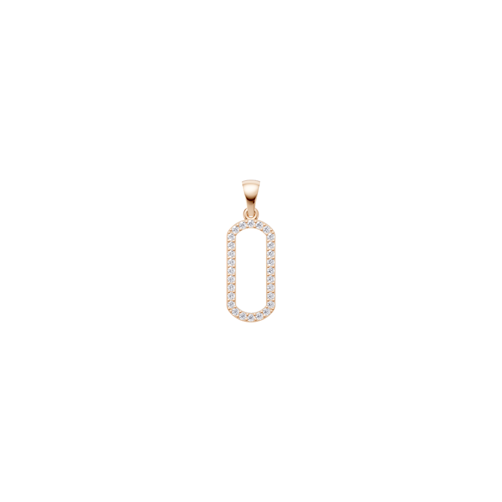 Aarinya Geometric Diamond Link Pendant Set, The Lumina Oval Paperclip Diamond Pendant Set