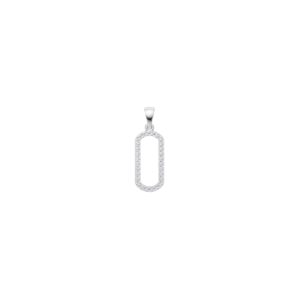 Aarinya Geometric Diamond Link Pendant Set, The Lumina Oval Paperclip Diamond Pendant Set