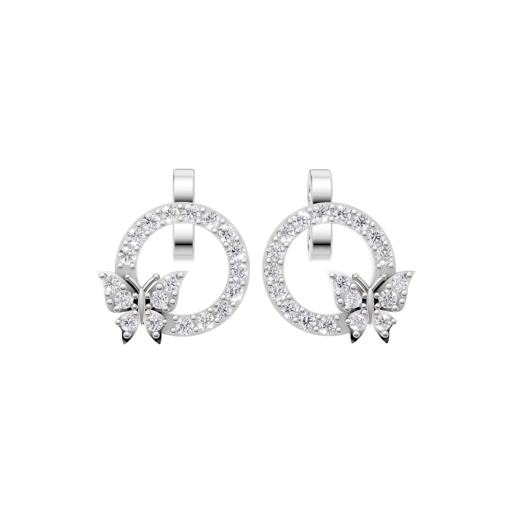 Aarinya Enchanted Butterfly Circle Diamond Pendant Set, The Papillon Circle Diamond Lab Grown Set