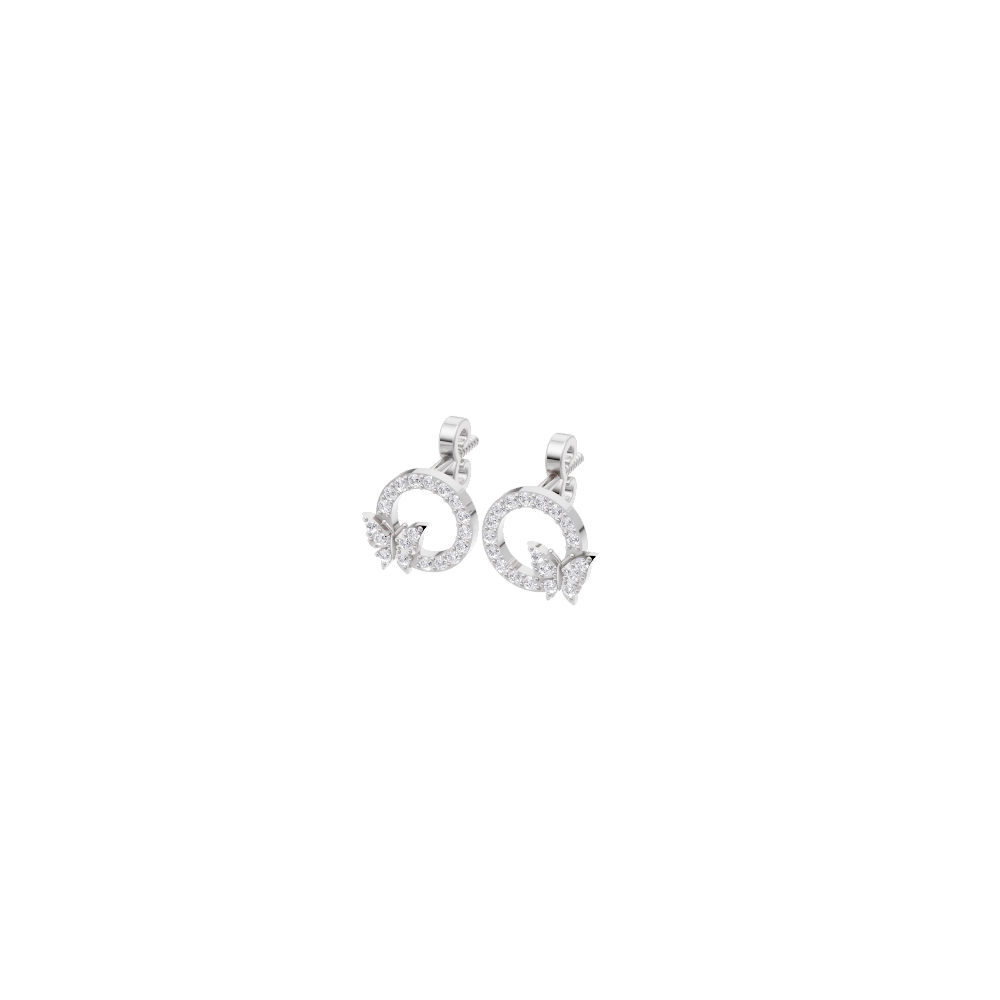 Aarinya Enchanted Butterfly Circle Diamond Pendant Set, The Papillon Circle Diamond Lab Grown Set