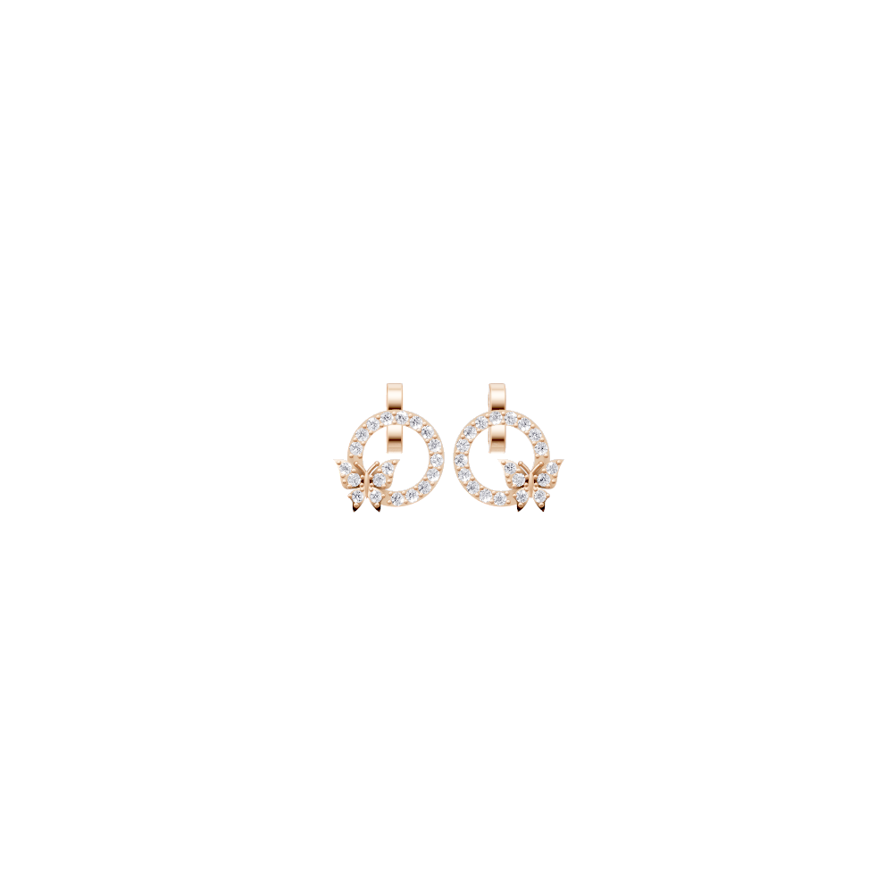 Aarinya Enchanted Butterfly Circle Diamond Pendant Set