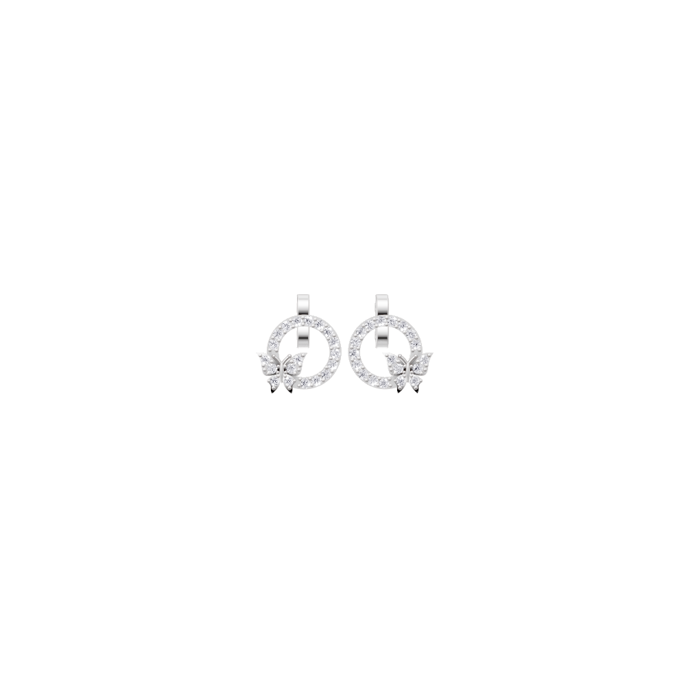 Aarinya Enchanted Butterfly Circle Diamond Pendant Set, The Papillon Circle Diamond Lab Grown Set