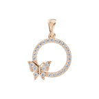 Aarinya Enchanted Butterfly Circle Diamond Pendant Set, The Papillon Circle Diamond Lab Grown Set
