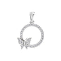 Aarinya Enchanted Butterfly Circle Diamond Pendant Set, The Papillon Circle Diamond Lab Grown Set