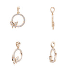 Aarinya Enchanted Butterfly Circle Diamond Pendant Set, The Papillon Circle Diamond Lab Grown Set