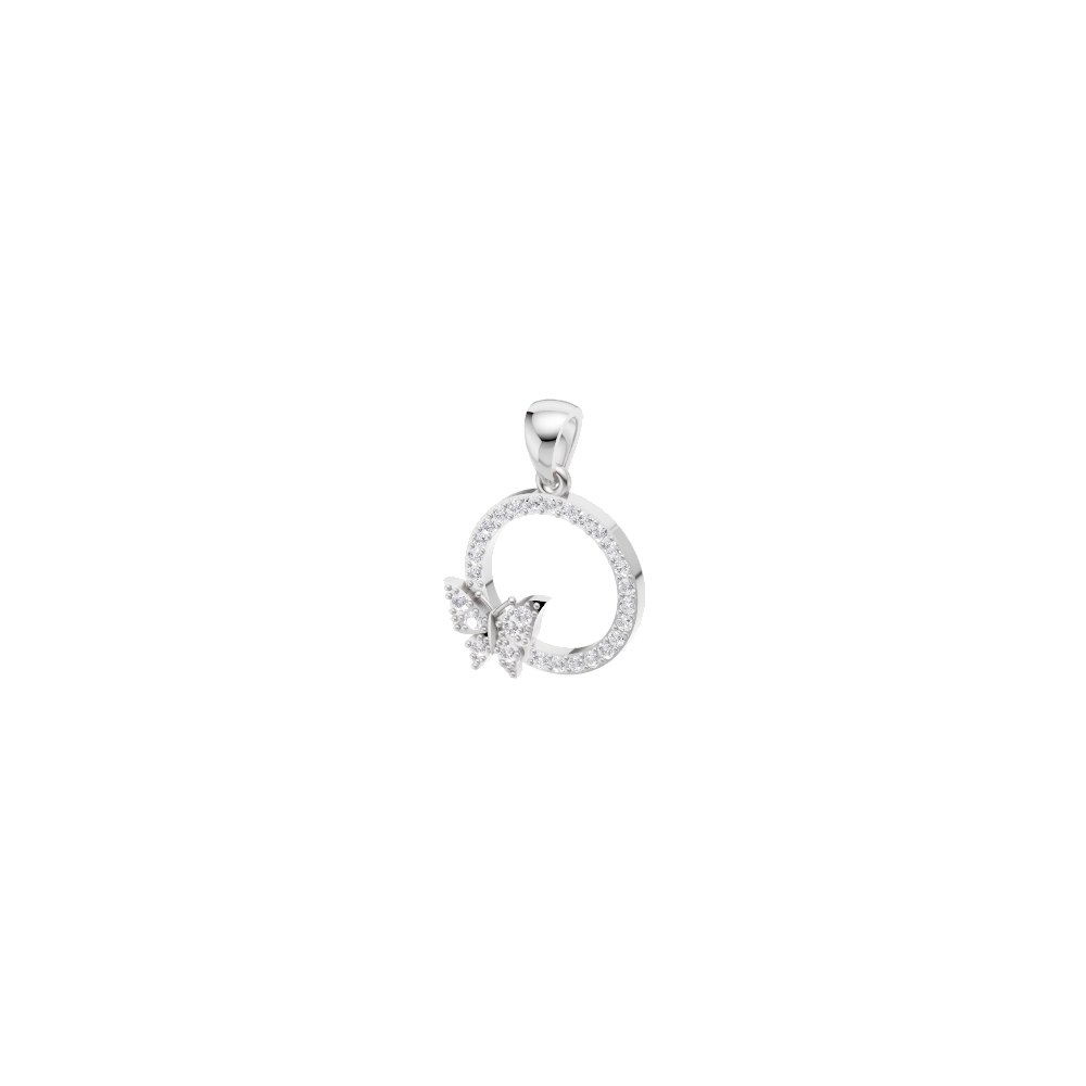 Aarinya Enchanted Butterfly Circle Diamond Pendant Set, The Papillon Circle Diamond Lab Grown Set