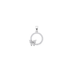 Aarinya Enchanted Butterfly Circle Diamond Pendant Set