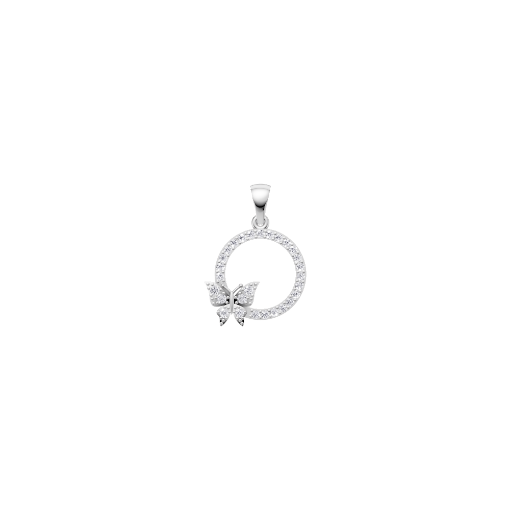 Aarinya Enchanted Butterfly Circle Diamond Pendant Set, The Papillon Circle Diamond Lab Grown Set