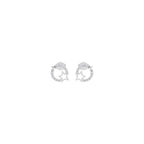 Aarinya Open-Circle Halo Star Diamond Pendant & Earrings Set