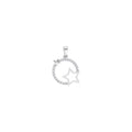 Aarinya Open-Circle Halo Star Diamond Pendant & Earrings Set