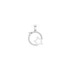 Aarinya Open-Circle Halo Star Diamond Pendant & Earrings Set