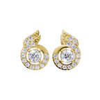 Aarinya Celestial Swirl Solitaire Pendant Set, The Flame-Halo Solitaire Pendant Set