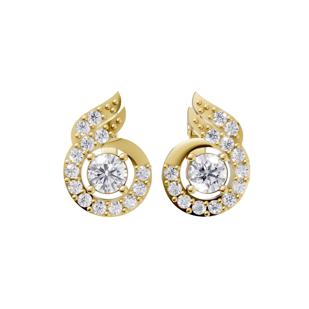 Aarinya Celestial Swirl Solitaire Pendant Set, The Flame-Halo Solitaire Pendant Set