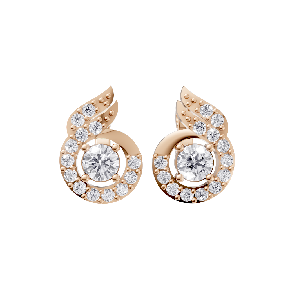 Aarinya Celestial Swirl Solitaire Pendant Set, The Flame-Halo Solitaire Pendant Set