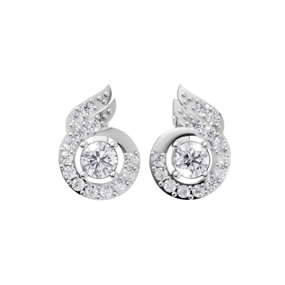 Aarinya Celestial Swirl Solitaire Pendant Set, The Flame-Halo Solitaire Pendant Set