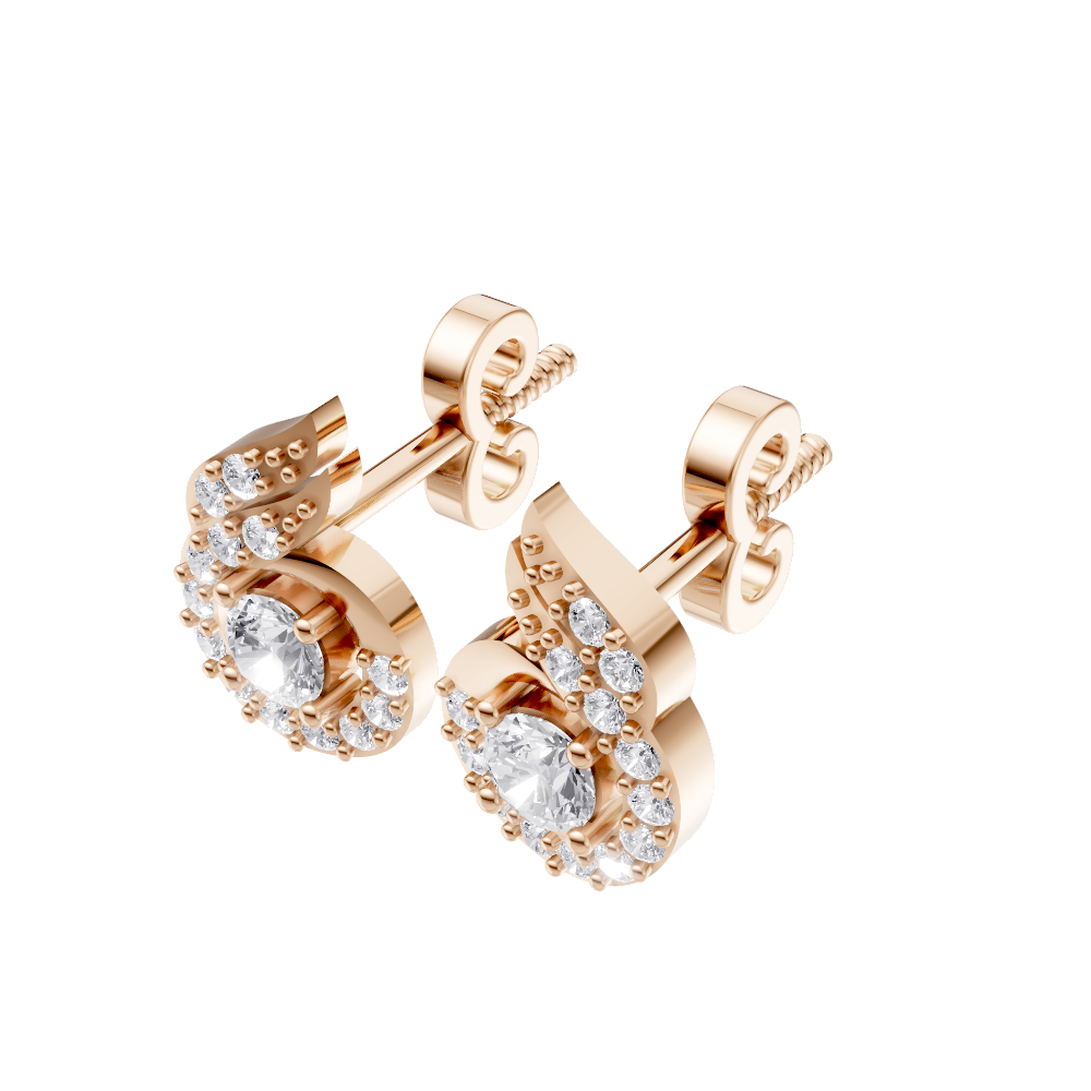 Aarinya Celestial Swirl Solitaire Pendant Set, The Flame-Halo Solitaire Pendant Set