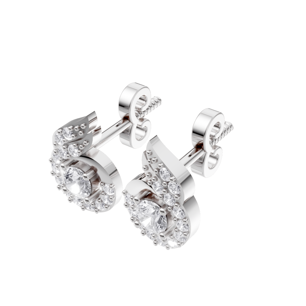 Aarinya Celestial Swirl Solitaire Pendant Set, The Flame-Halo Solitaire Pendant Set