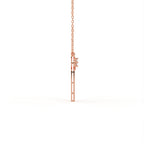 Aarinya Vintage Fleur-de-Lis Lab-Grown Diamond Key Pendant, The Centurion Minimalist Baroque Key Pendant