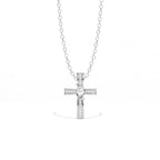 Aarinya Ribbon Cross Lab-Grown Diamond Pendant, The Centurion Minimalist Cross Pendant