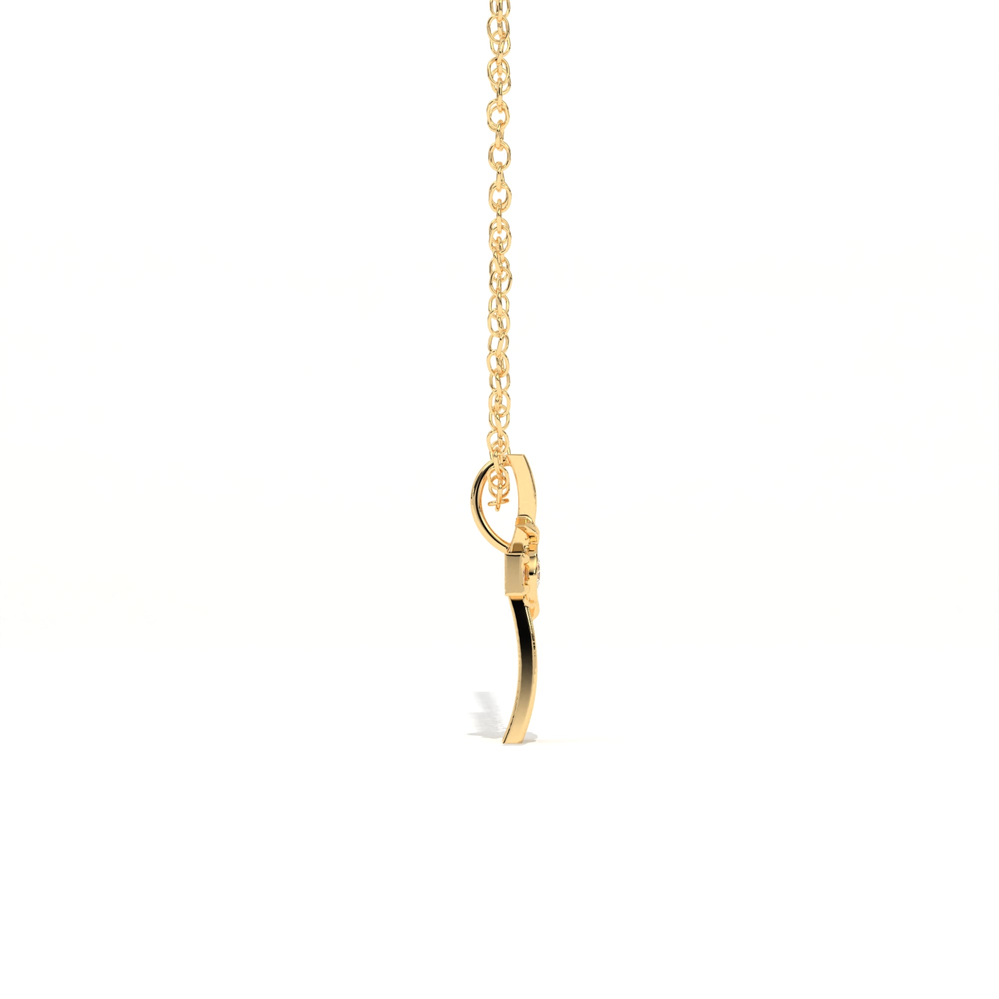 Aarinya Ribbon Cross Lab-Grown Diamond Pendant, The Centurion Minimalist Cross Pendant