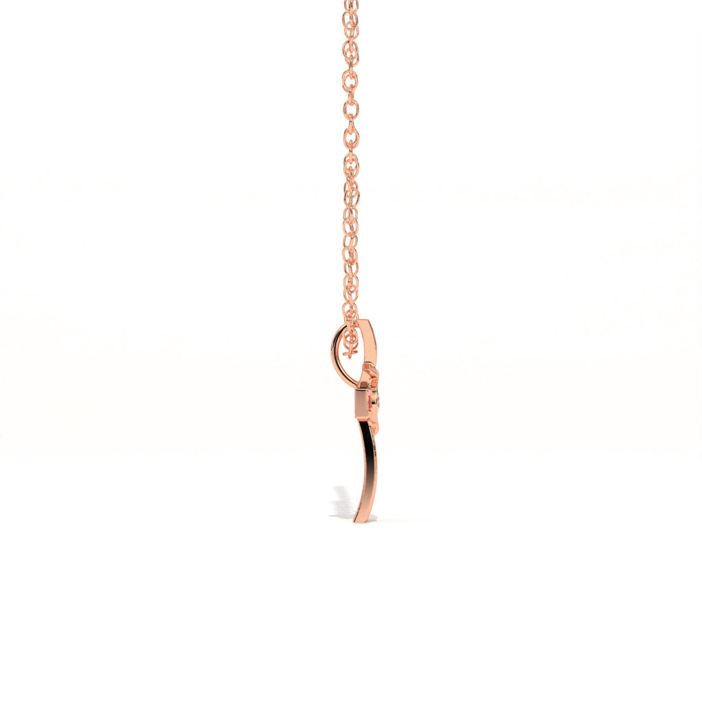 Aarinya Ribbon Cross Lab-Grown Diamond Pendant, The Centurion Minimalist Cross Pendant