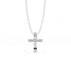 Aarinya Ribbon Cross Lab-Grown Diamond Pendant, The Centurion Minimalist Cross Pendant