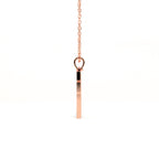Aarinya Modern Beveled Edge Diamond Cross Pendant, The Centurion Minimalist Stepped Diamond-Core Cross