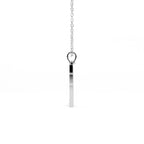 Aarinya Modern Beveled Edge Diamond Cross Pendant, The Centurion Minimalist Stepped Diamond-Core Cross