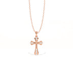 Aarinya Vantage Silhouette Sculpted Devotion Cross Charm, The Centurion Minimalist Tapered Ribbon Cross Medallion