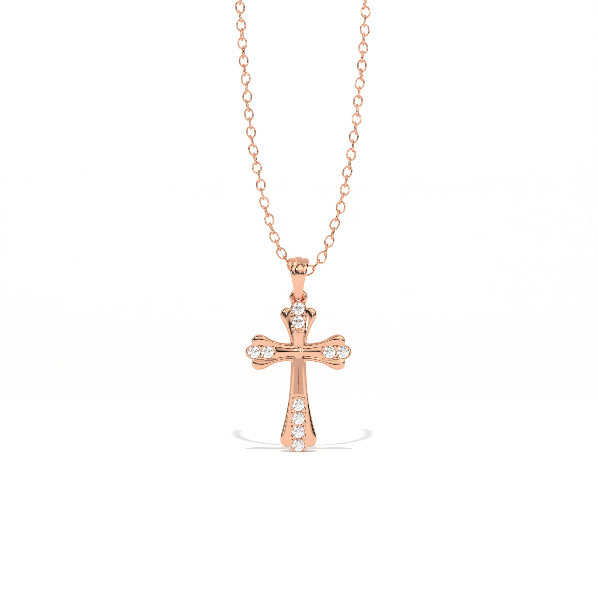Aarinya Vantage Silhouette Sculpted Devotion Cross Charm, The Centurion Minimalist Tapered Ribbon Cross Medallion