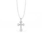 Aarinya Vantage Silhouette Sculpted Devotion Cross Charm, The Centurion Minimalist Tapered Ribbon Cross Medallion