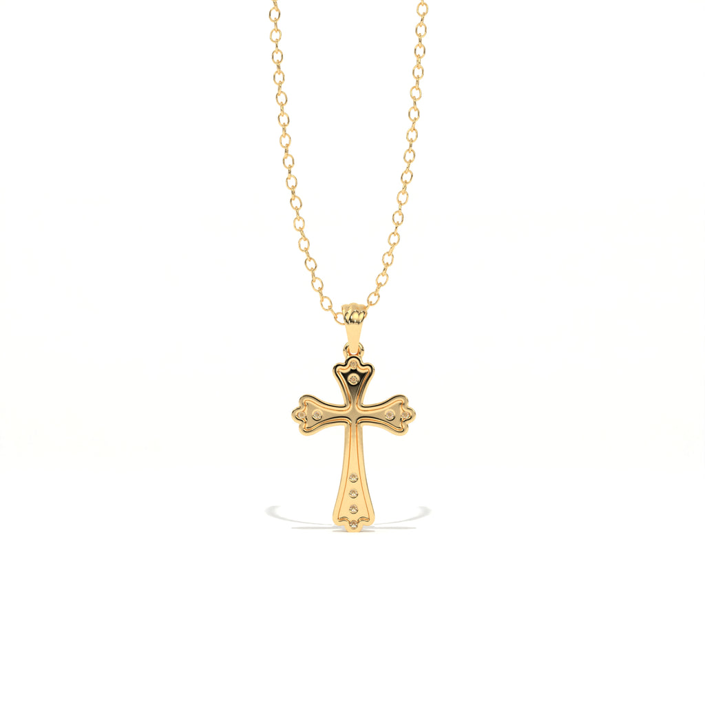 Aarinya Vantage Silhouette Sculpted Devotion Cross Charm, The Centurion Minimalist Tapered Ribbon Cross Medallion