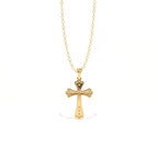 Aarinya Vantage Silhouette Sculpted Devotion Cross Charm, The Centurion Minimalist Tapered Ribbon Cross Medallion