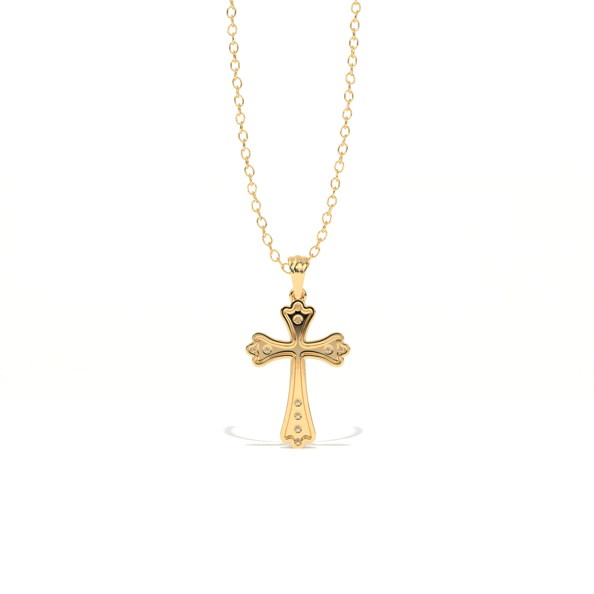 Aarinya Vantage Silhouette Sculpted Devotion Cross Charm, The Centurion Minimalist Tapered Ribbon Cross Medallion