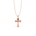 Aarinya Vantage Silhouette Sculpted Devotion Cross Charm, The Centurion Minimalist Tapered Ribbon Cross Medallion