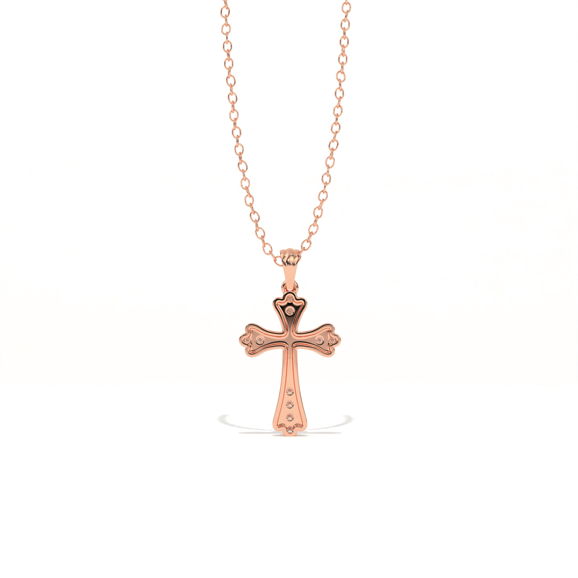 Aarinya Vantage Silhouette Sculpted Devotion Cross Charm, The Centurion Minimalist Tapered Ribbon Cross Medallion