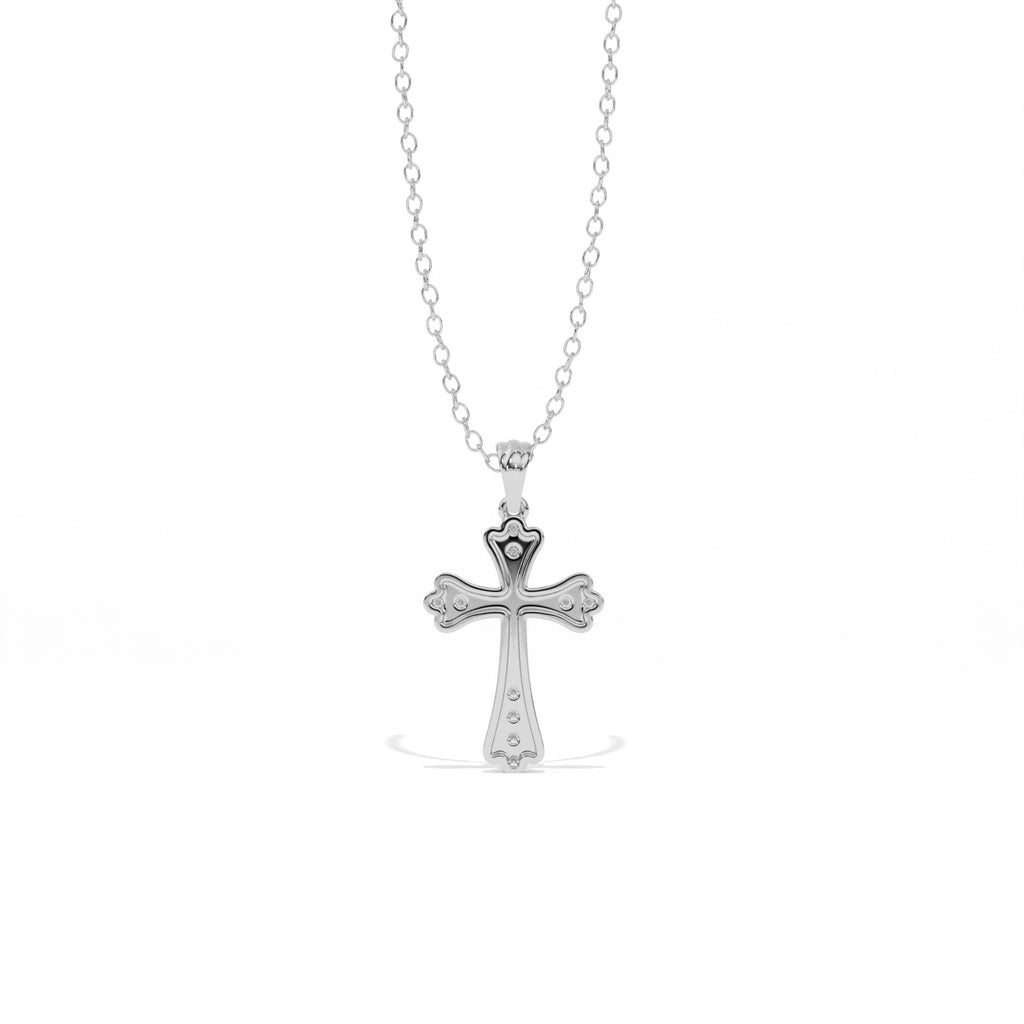 Aarinya Vantage Silhouette Sculpted Devotion Cross Charm, The Centurion Minimalist Tapered Ribbon Cross Medallion