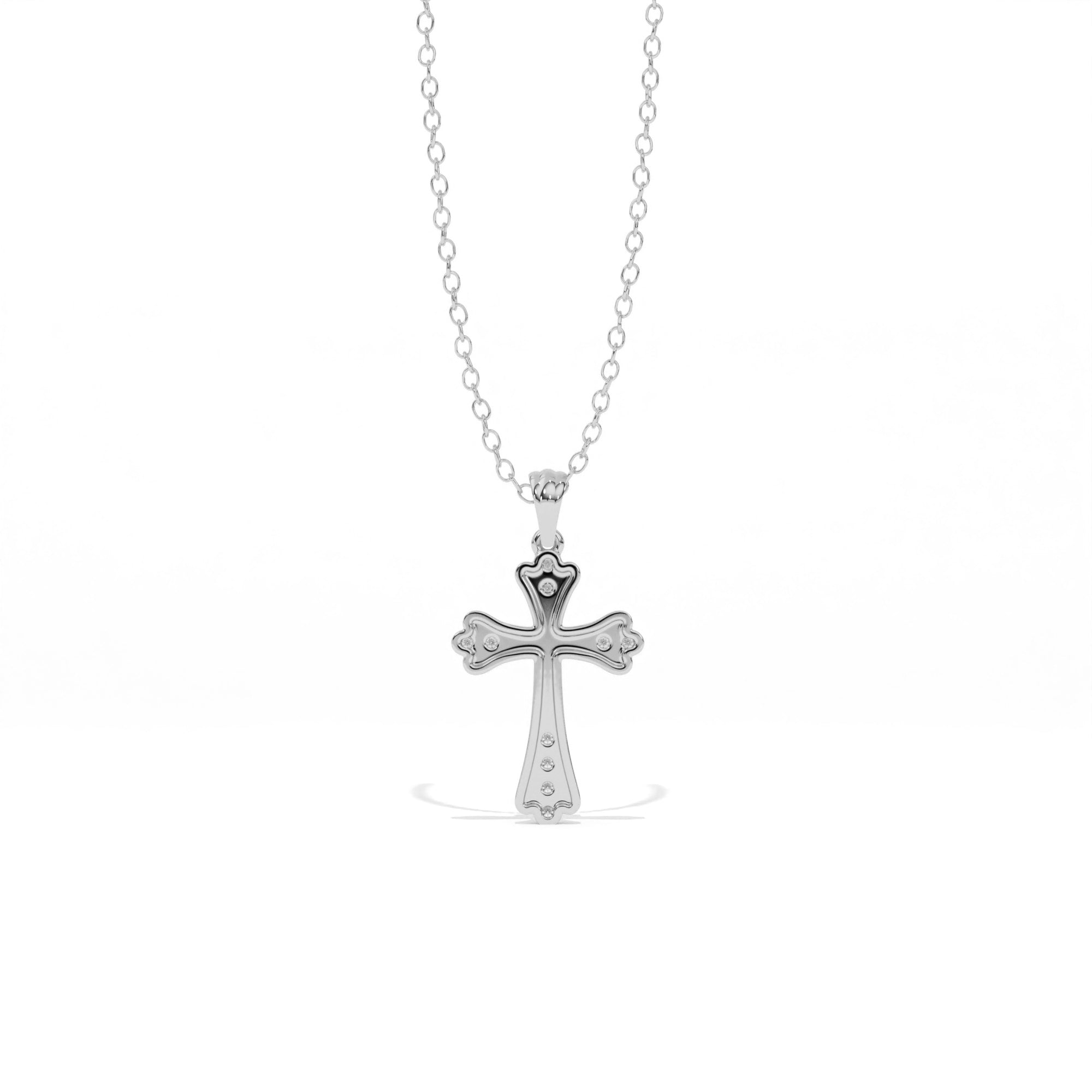 Aarinya Vantage Silhouette Sculpted Devotion Cross Charm, The Centurion Minimalist Tapered Ribbon Cross Medallion