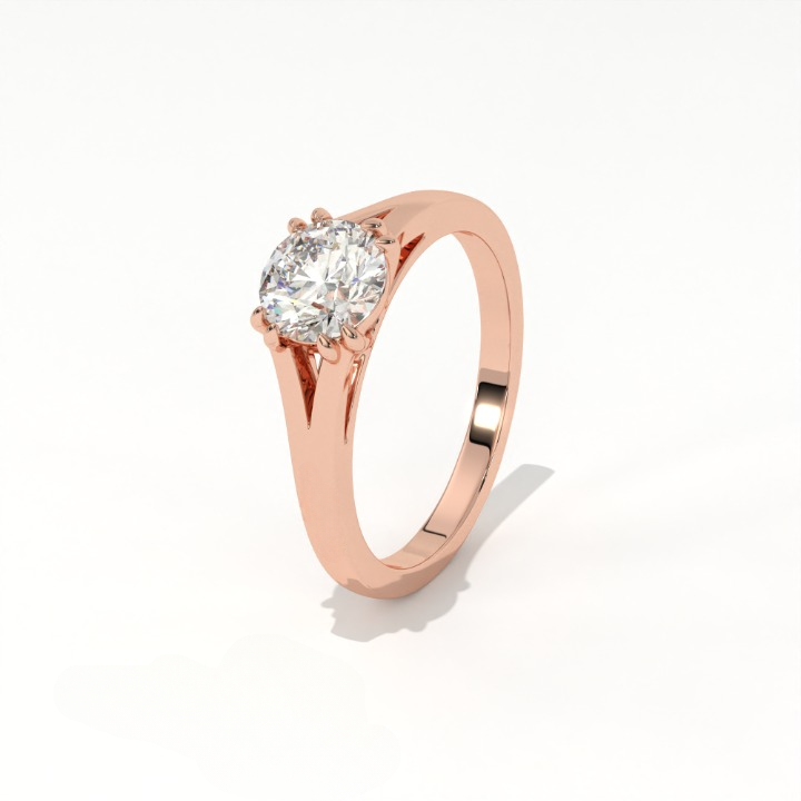 Aarinya Cathedral VVS-VS Edition Lab-Grown Ring, Tapered Lab-Diamond Engagement Ring