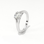 Aarinya Cathedral Lab-Grown Ring, Tapered Lab-Diamond Engagement Ring