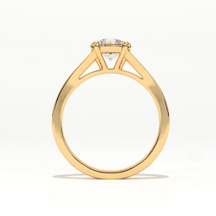 Aarinya Cathedral Lab-Grown Ring, Tapered Lab-Diamond Engagement Ring