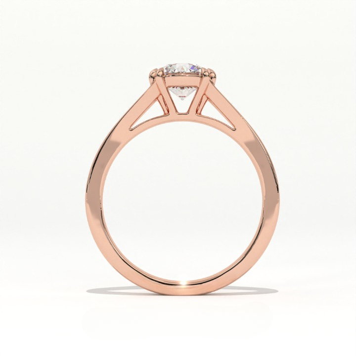 Aarinya Cathedral Lab-Grown Ring, Tapered Lab-Diamond Engagement Ring