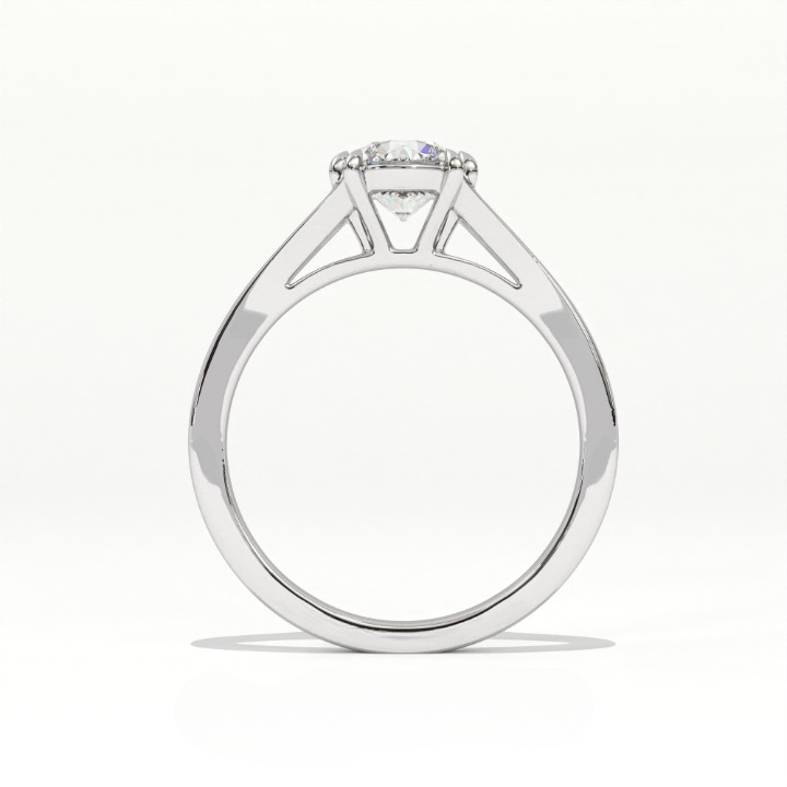 Aarinya Cathedral Lab-Grown Ring, Tapered Lab-Diamond Engagement Ring