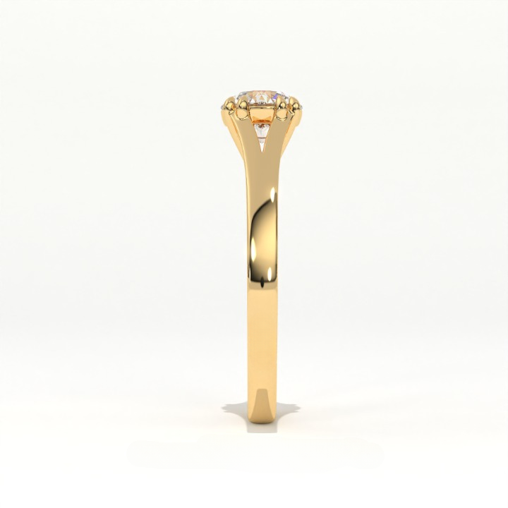 Aarinya Cathedral Lab-Grown Ring, Tapered Lab-Diamond Engagement Ring