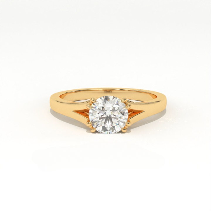 Aarinya Cathedral VVS-VS Edition Lab-Grown Ring, Tapered Lab-Diamond Engagement Ring