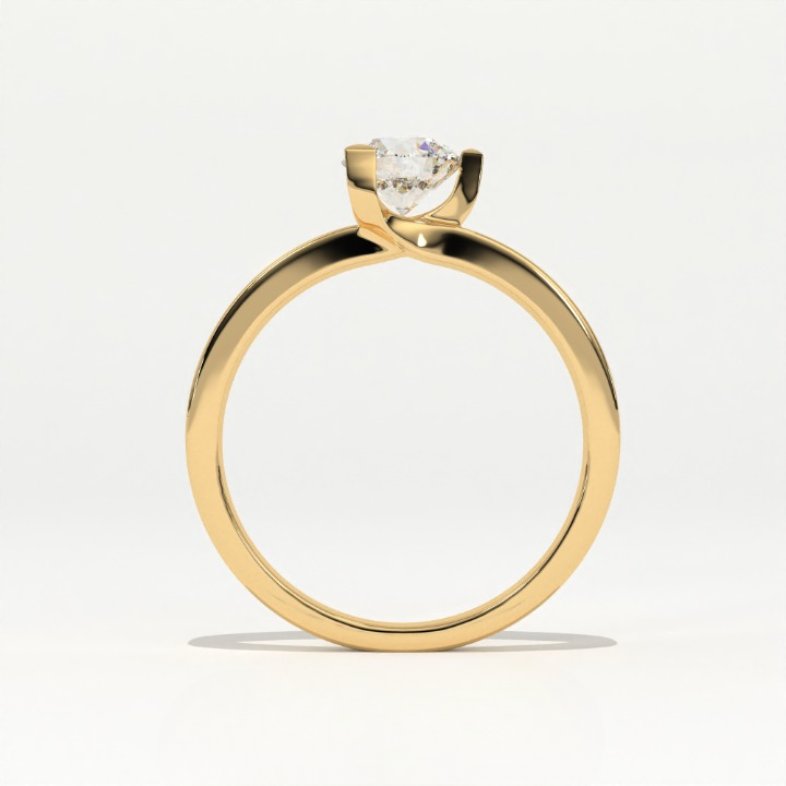 Aarinya Intertwined Lab-Diamond Solitaire Ring, The Vortex Lab-Grown Solitaire Ring