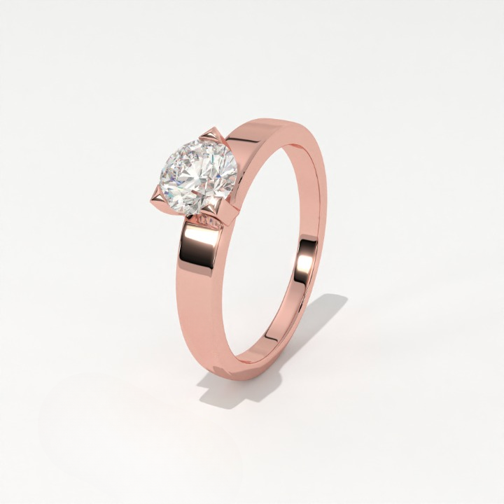 Aarinya Intertwined Lab-Diamond Solitaire Ring, The Vortex VVS Lab-Grown Solitaire Ring