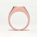 Aarinya Bezel Lab-Grown Diamond Solitaire Ring, The Vanguard Men's Emerald-Cut Signet