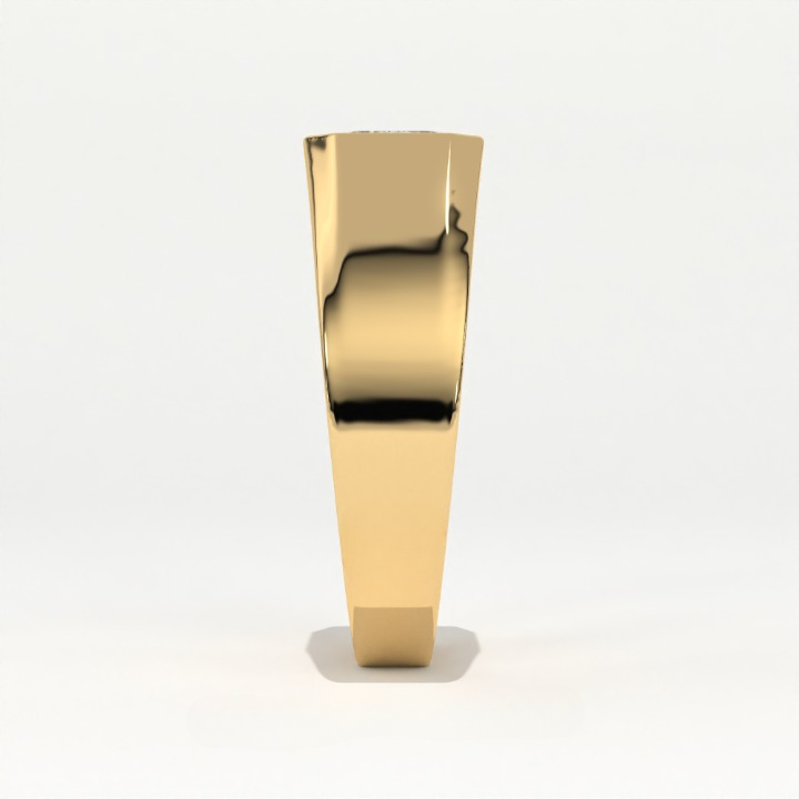 Aarinya Bezel Lab-Grown Diamond Solitaire Ring, The Vanguard Men's Emerald-Cut Signet
